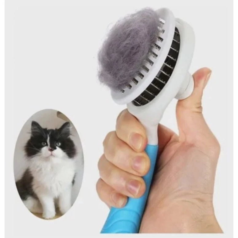 Escova Pet Rasqueadeira Pet Tira Pelos Pra Cachorro E Gatos