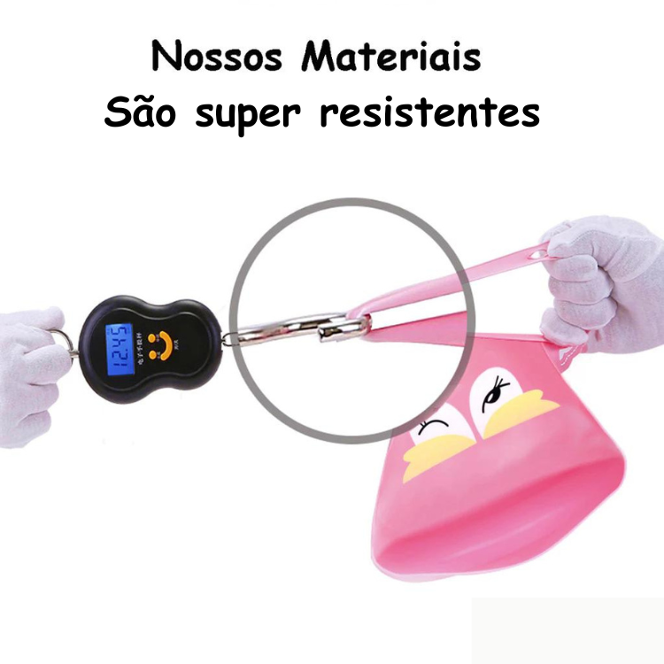Babador Infantil Com Pega Migalhas Impermeável