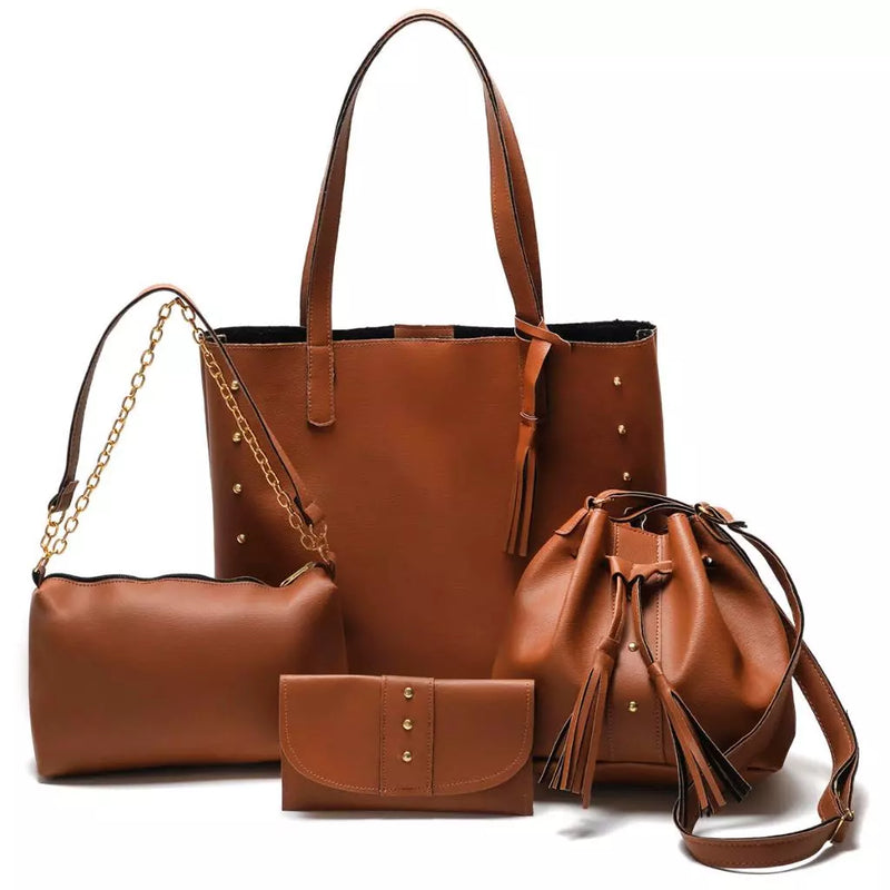 KIT 4  Bolsa Feminina Transversal Tiracolo