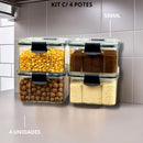 Kit Potes herméticos (Compre 3 + 1 de brinde)