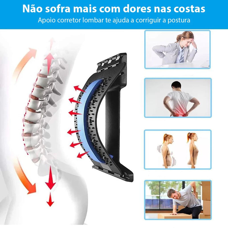 Massageador Magic Maca Fitness Lombar Corretor Postura Coluna Costas
